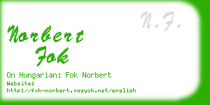 norbert fok business card